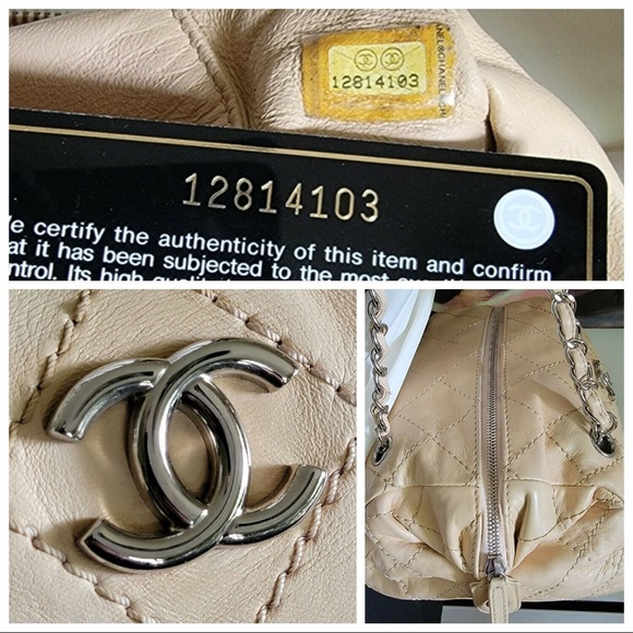 Chanel Authentic Beige Lambskin Bag - Picture 8 of 12